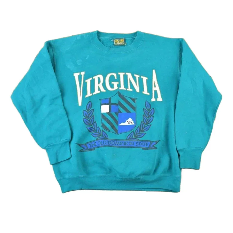 Vintage 1990s Virginia Crewneck Sweatshirt Men's Medium