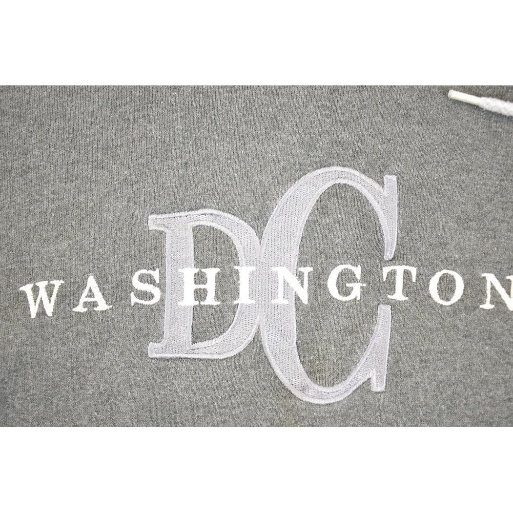 Vintage 1990s Washington DC Embroidered Hoodie Sweatshirt Mens M - Image 3