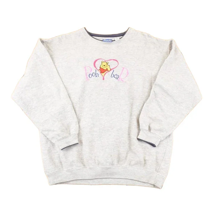 Vintage 1990s Winnie The Pooh Bear Double Collar Disney Crewneck Sweater Women's XL