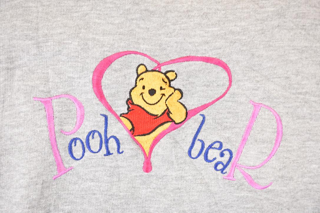 Vintage 1990s Winnie The Pooh Bear Double Collar Disney Crewneck Sweater Women's XL - Image 3