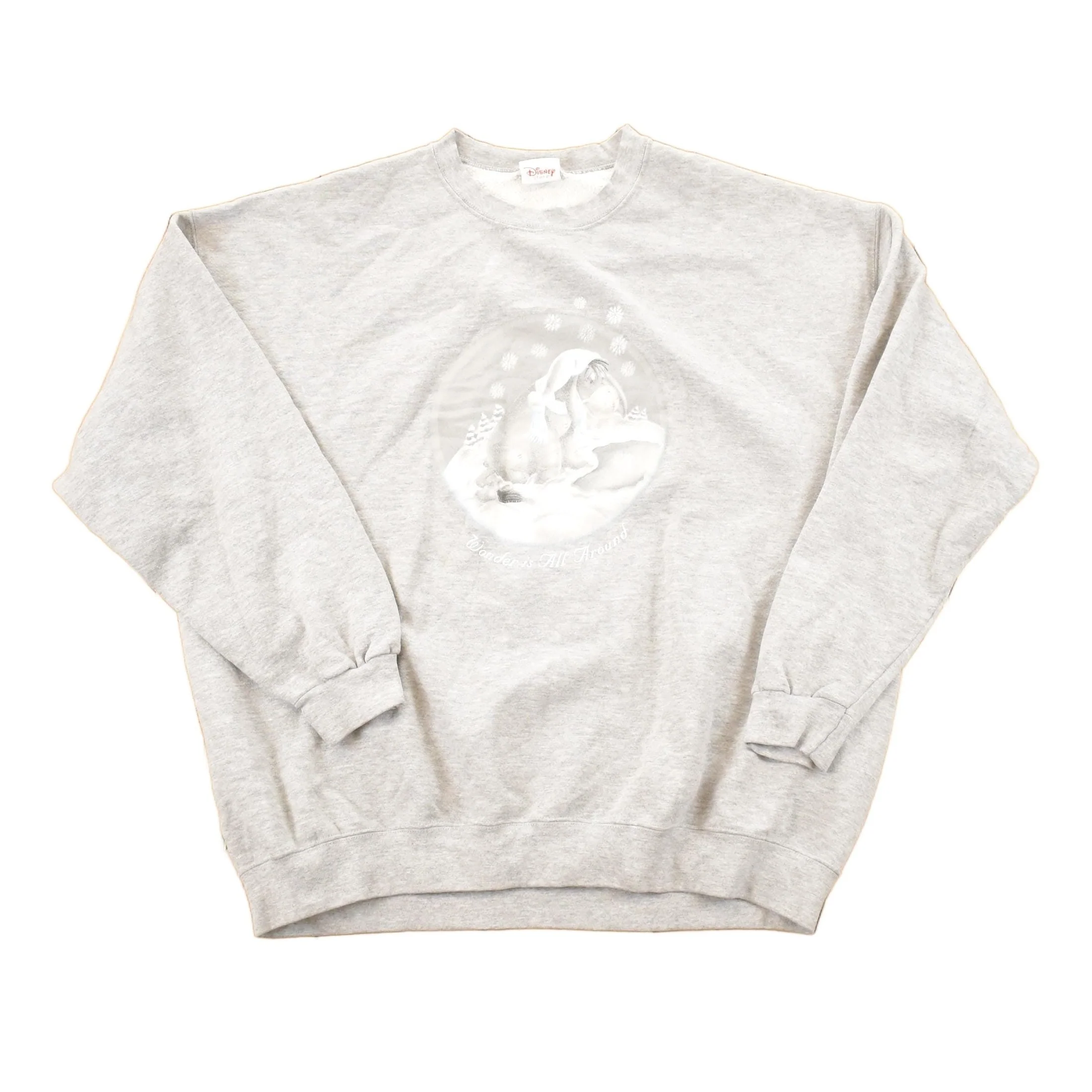 Vintage 1990s Winnie The Pooh Eeyore Christmas Disney Crewneck Sweater Men's XL