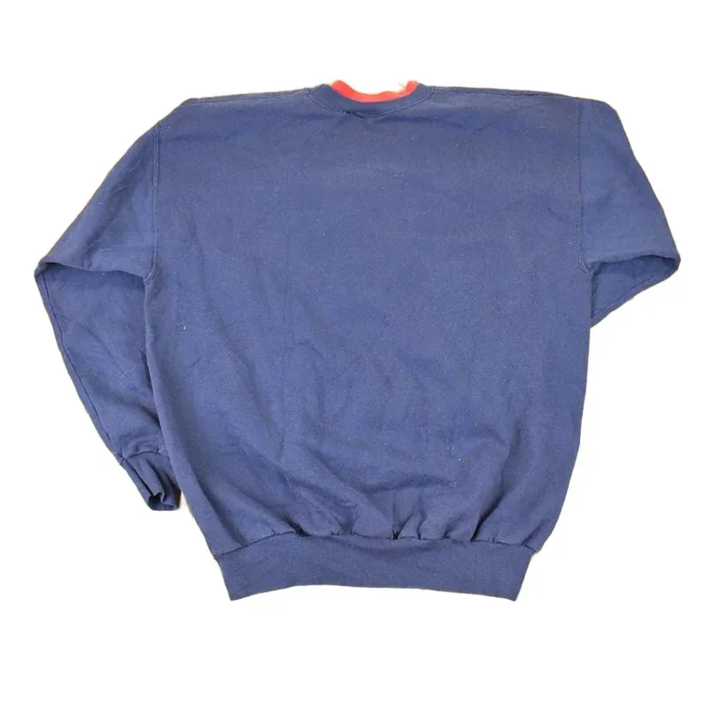 Vintage 1990s Winnie The Pooh Embroidered Double Collar Disney Crew Neck Sweater Men's L - Image 2