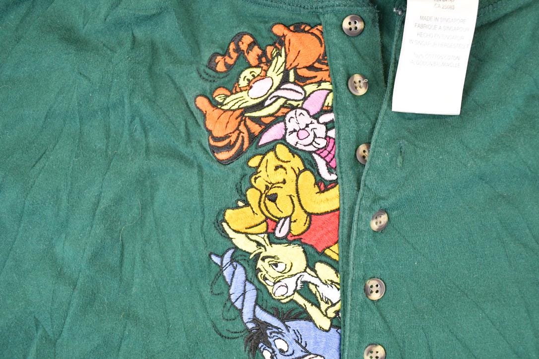 Vintage 1990s Winnie The Pooh Gang Embroidered Disney Crewneck Shirt Men's L - Image 3