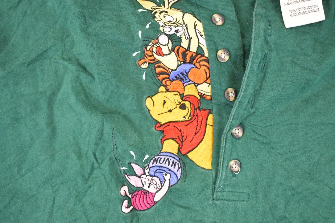 Vintage 1990s Winnie The Pooh Gang Embroidered Disney Crewneck Shirt Men's L - Image 3
