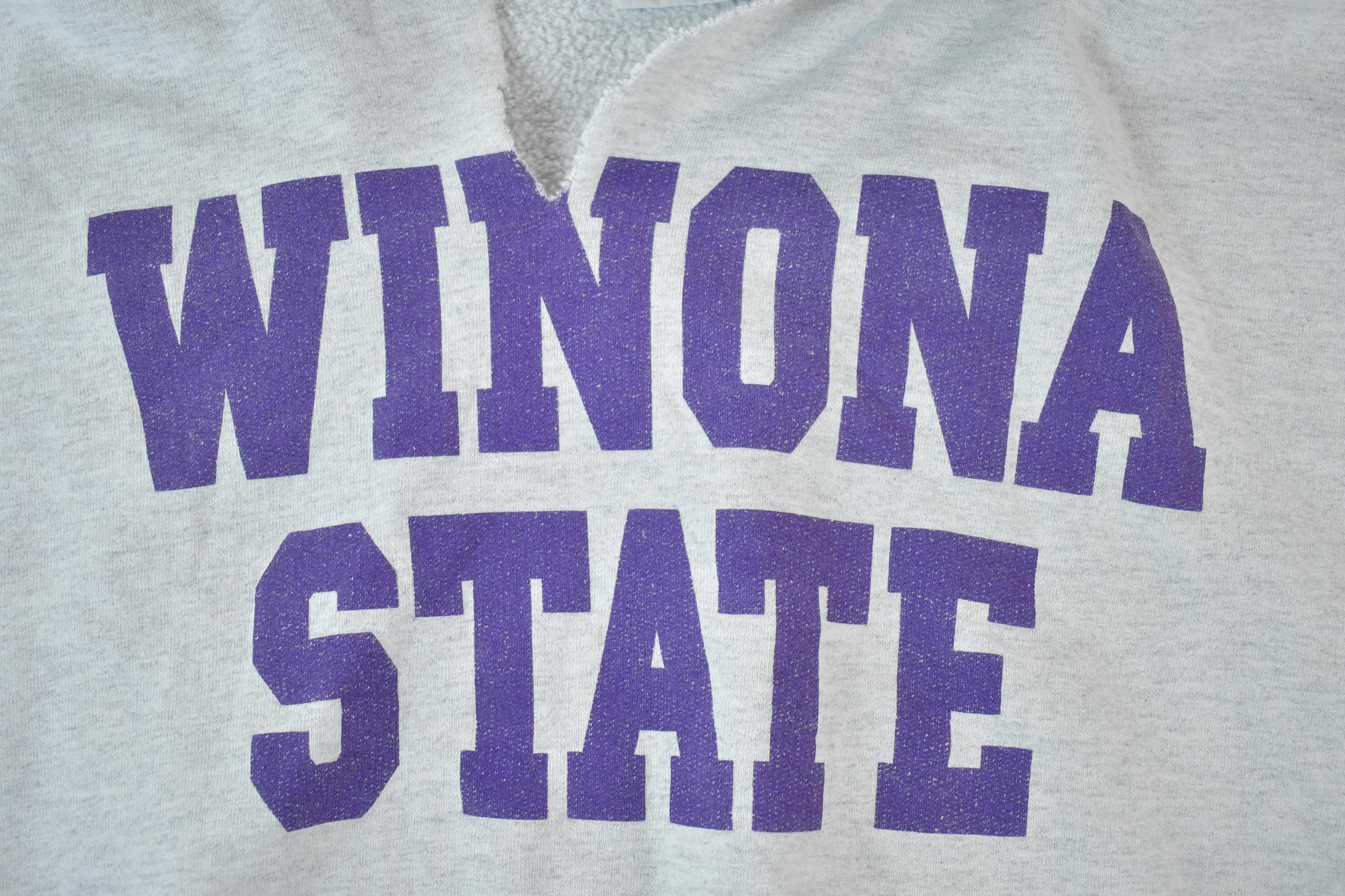 Vintage 1990s Winona State University Collegiate The Cotton Exchange Heavyweight Hoodie Men's Large - Image 4