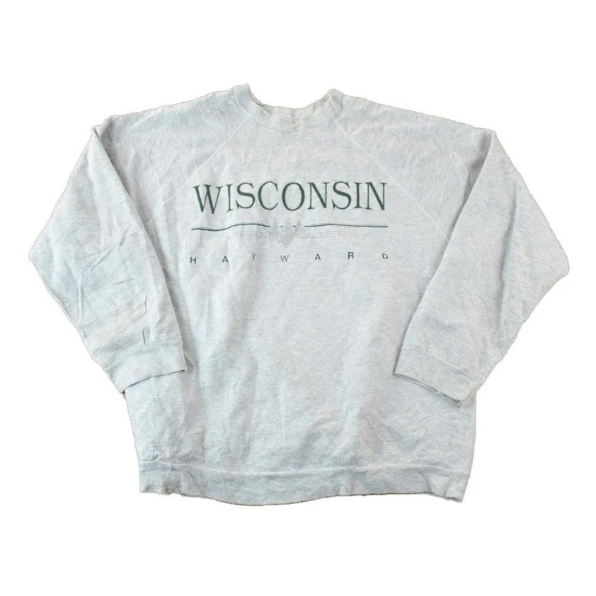 Vintage 1990s Wisconsin Souvenir Crewneck Sweatshirt Made In USA Men's XL