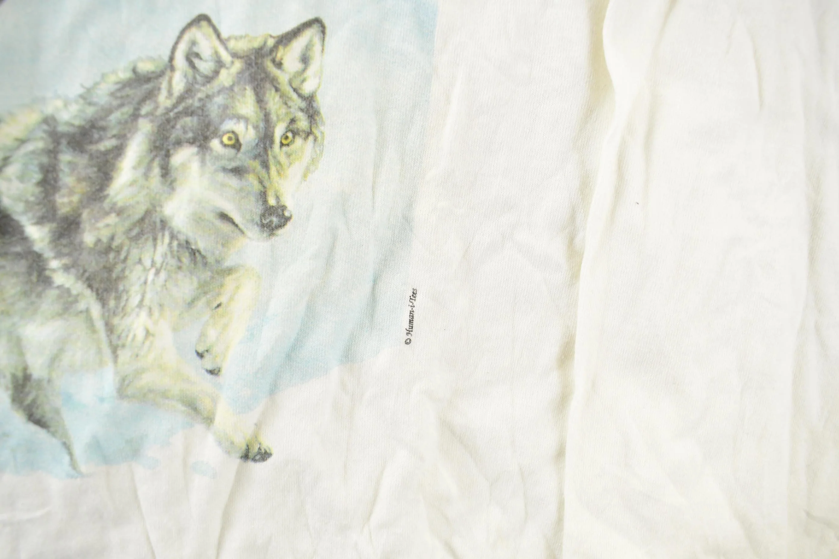 Vintage 1990s Wolf Forest Graphic Long Sleeve T-Shirt Men's XL - Image 4