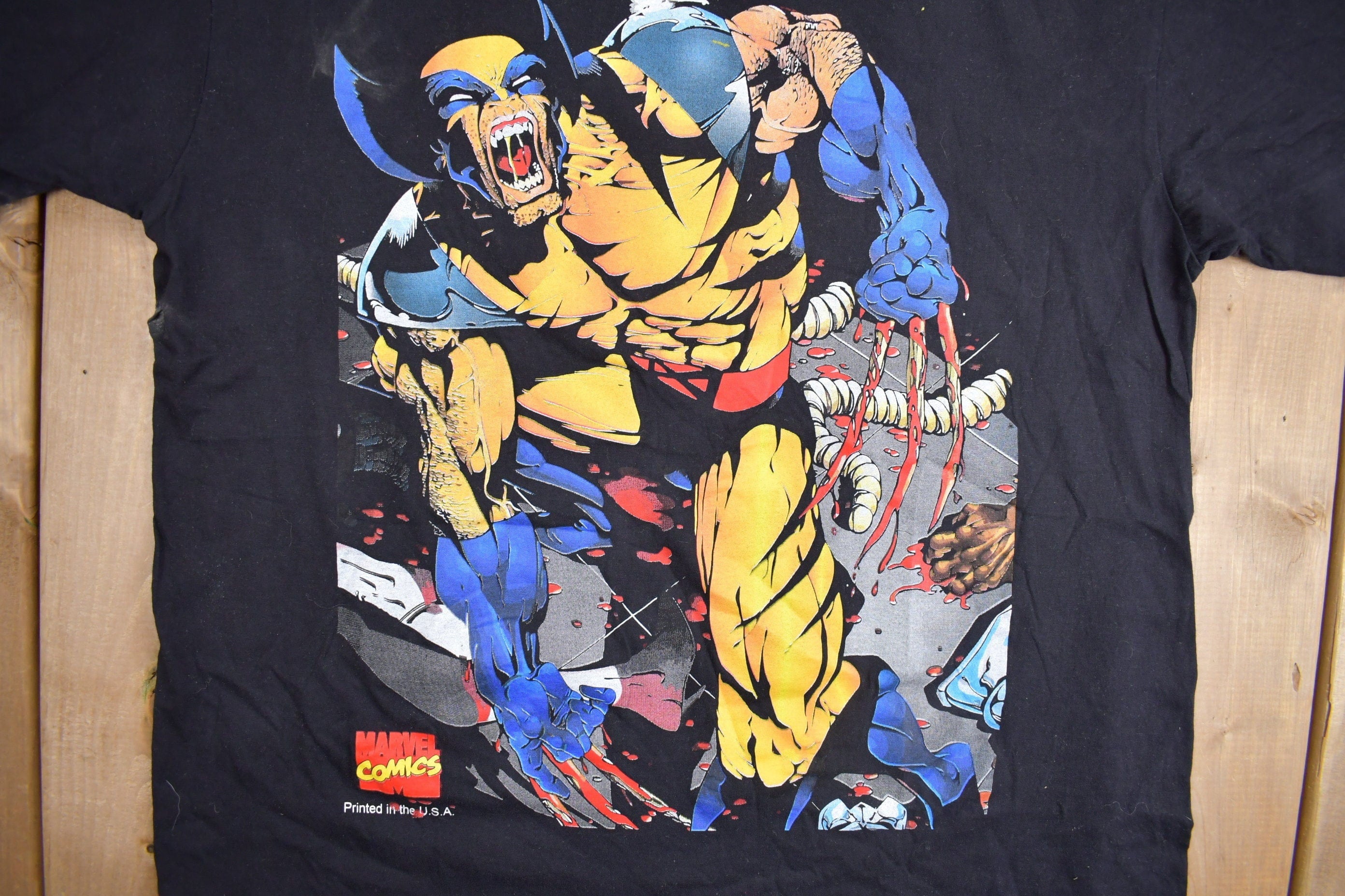 Vintage 1990s Wolverine X-Men Marvel Comics T-shirt - Image 3