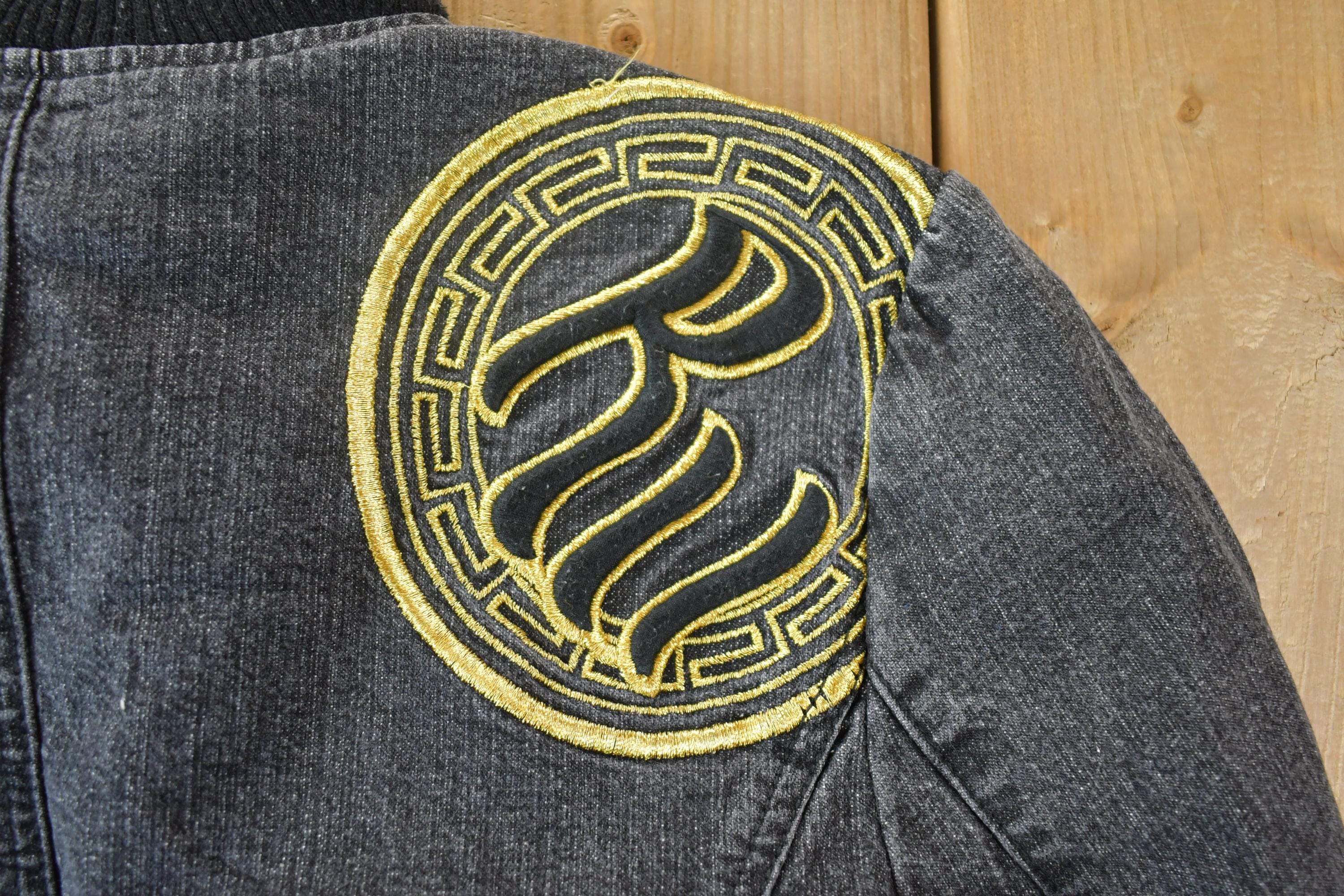 Vintage 1990s Womens XXS Rocawear Embroidered Jean Jacket - Image 7