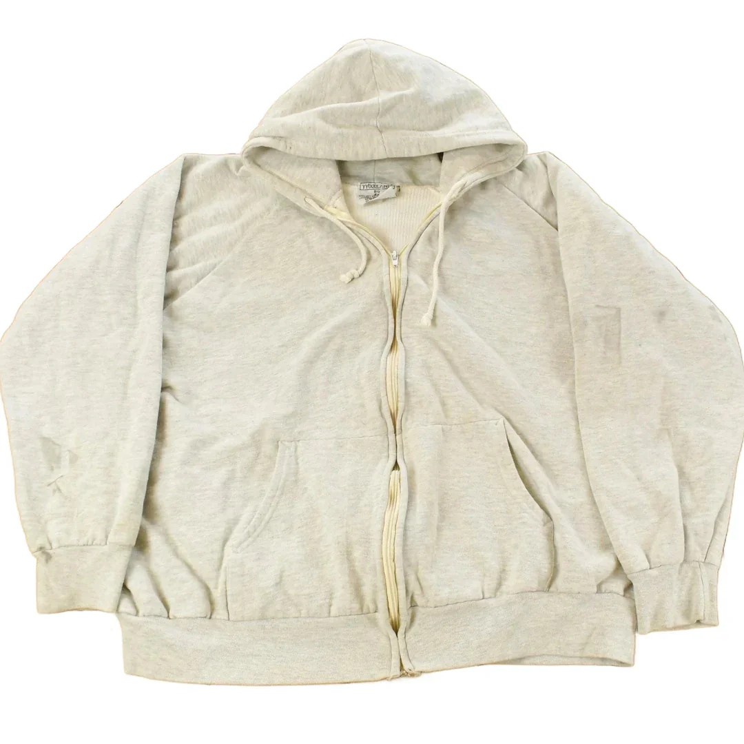 Vintage 1990s Woodland Blank Grey Thermal Lined Hoodie Men's XL