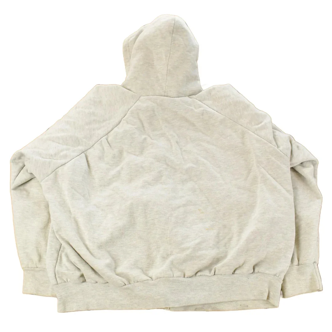 Vintage 1990s Woodland Blank Grey Thermal Lined Hoodie Men's XL - Image 2
