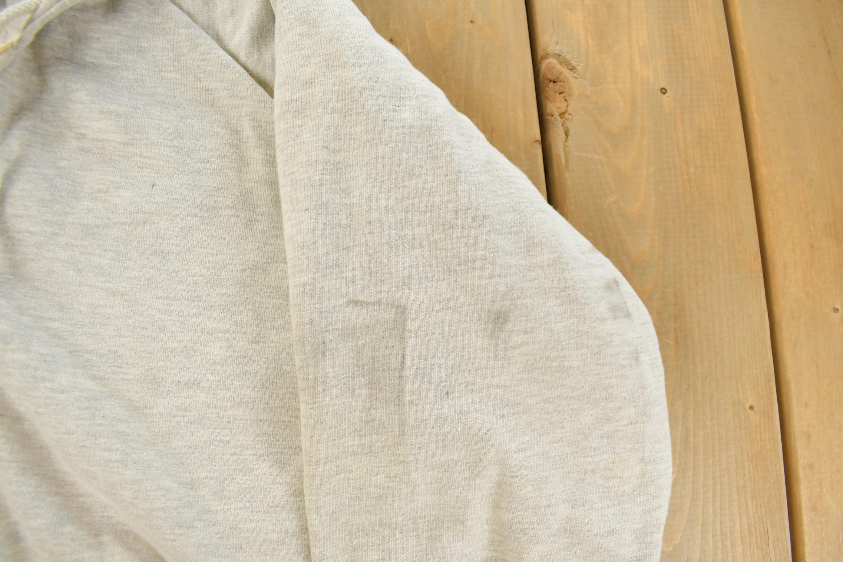 Vintage 1990s Woodland Blank Grey Thermal Lined Hoodie Men's XL - Image 4