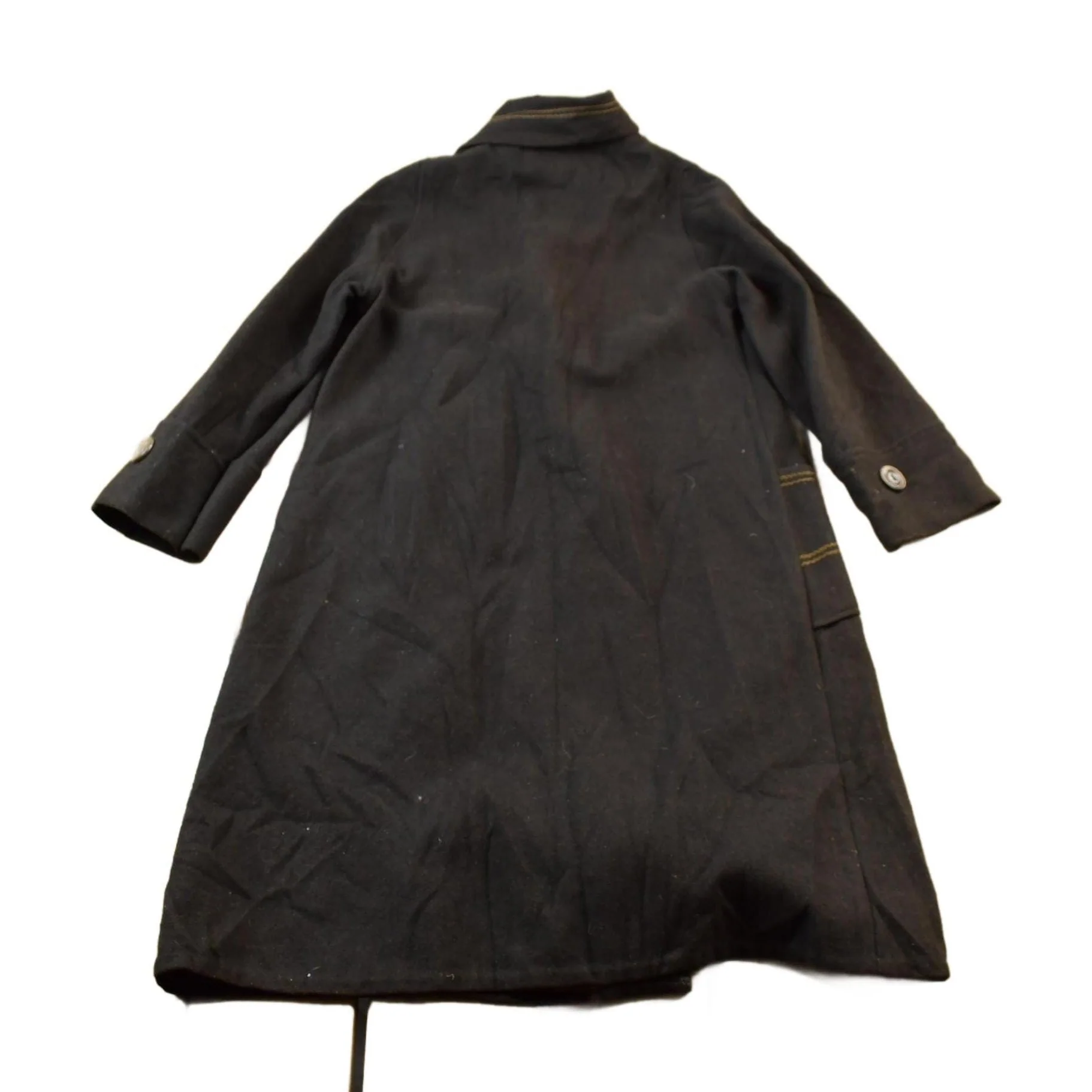 Vintage 1990s Wool Overcoat Jacket Men's S - Image 2