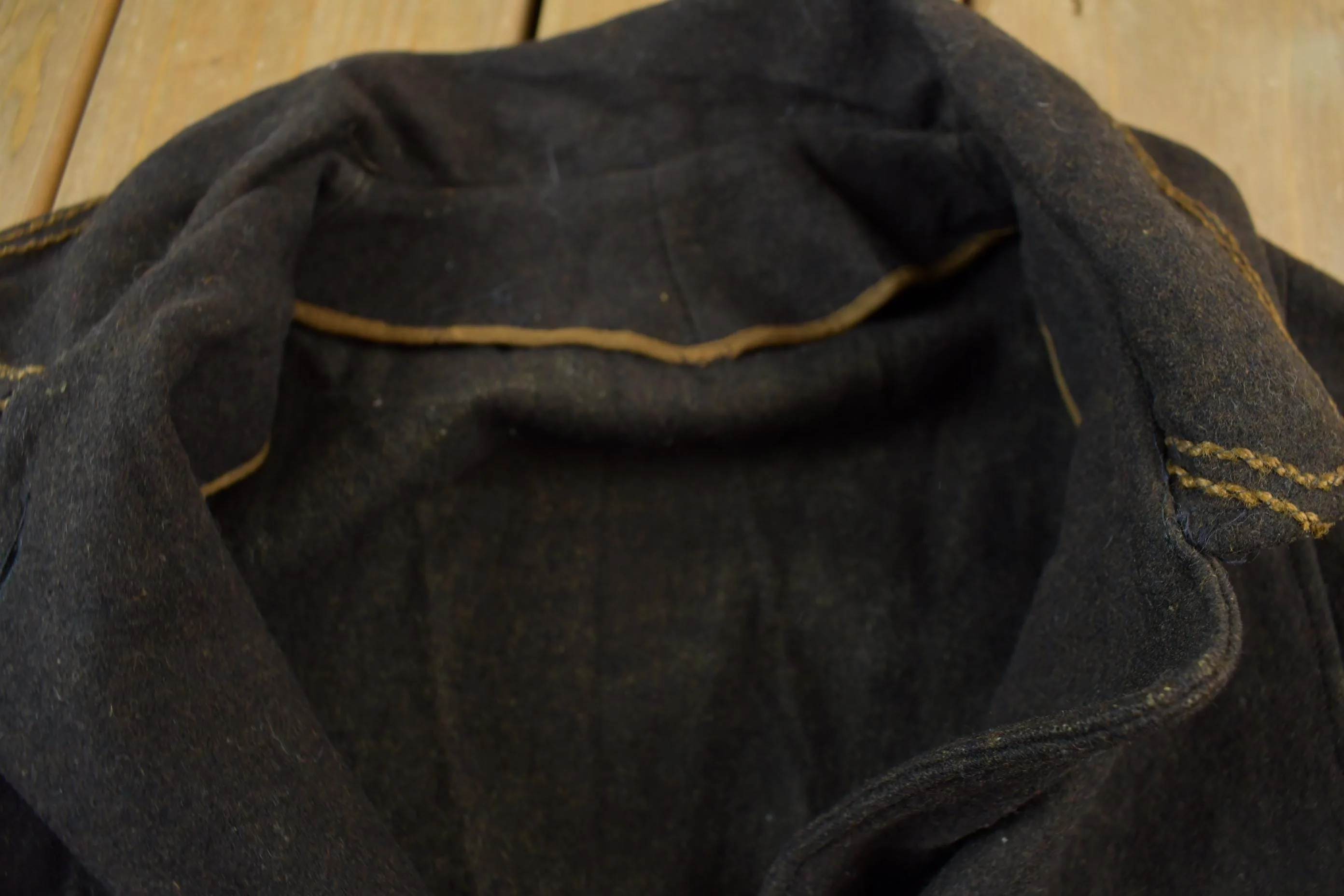 Vintage 1990s Wool Overcoat Jacket Men's S - Image 3