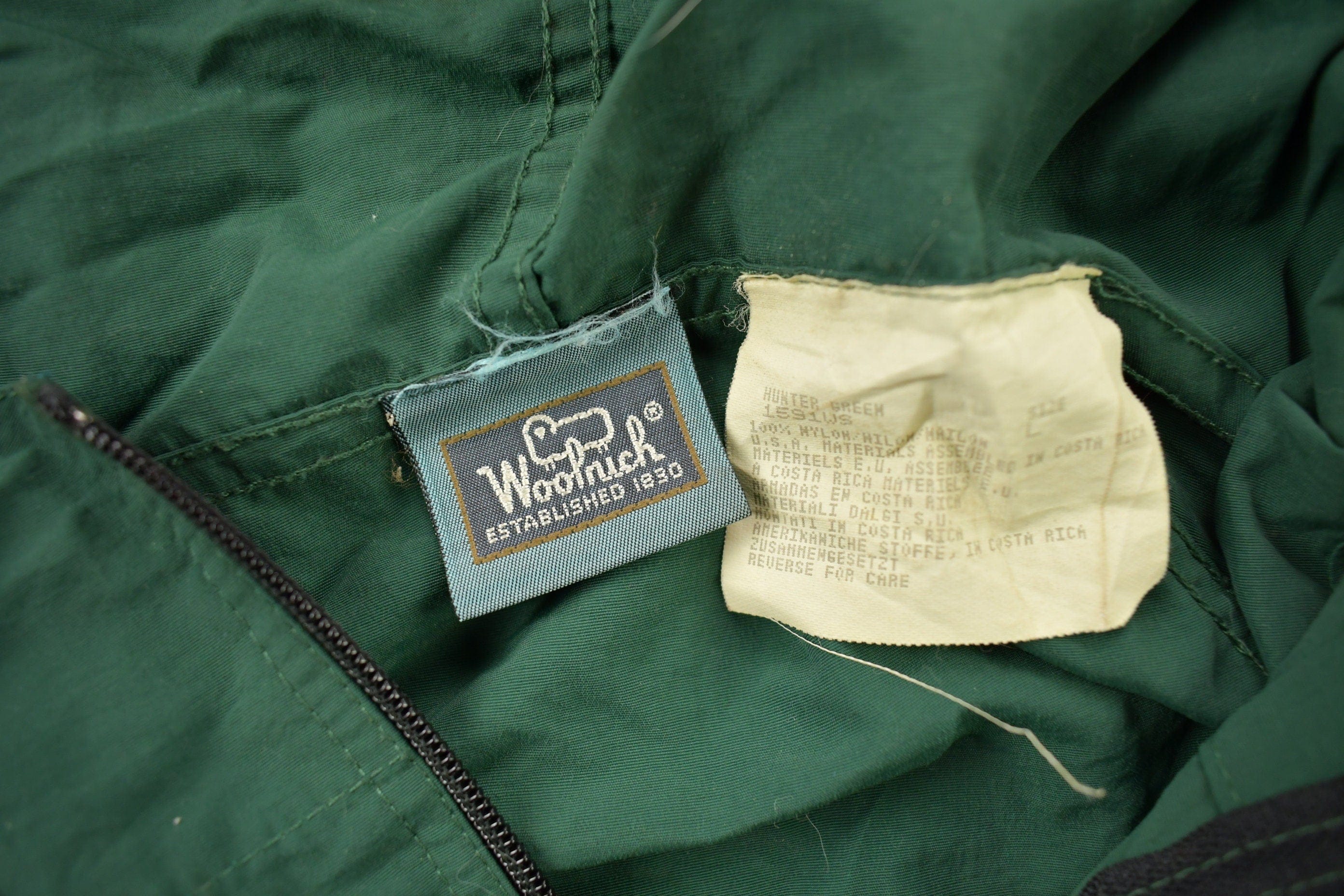 Vintage 1990s Woolrich Quarter Zip Windbreaker Jacket Men's Large - Image 7