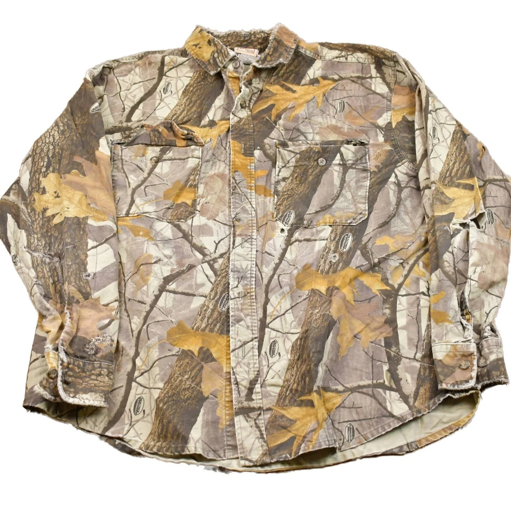Vintage 1990s Woolrich Real Tree Camo Button Up Shirt Men's XL