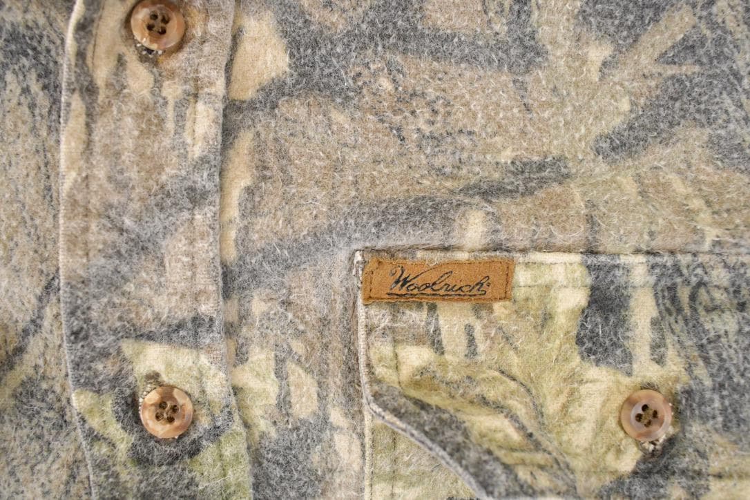 Vintage 1990s Woolrich Realtree Flannel Outdoorsman Button Up Shirt Men's M - Image 3