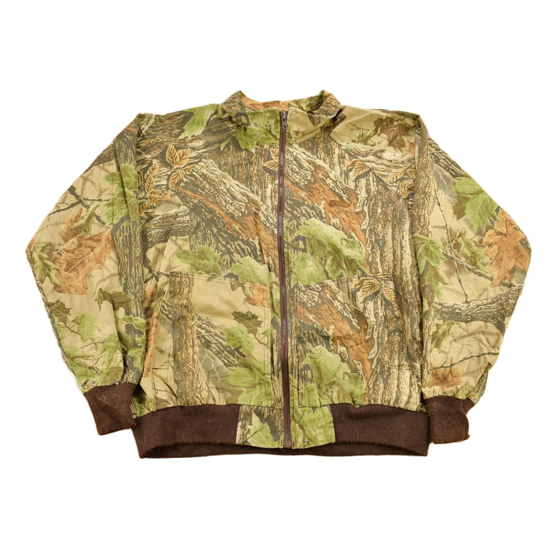 Vintage 1990s Woolrich Tree Camo Windbreaker Jacket Men's XL