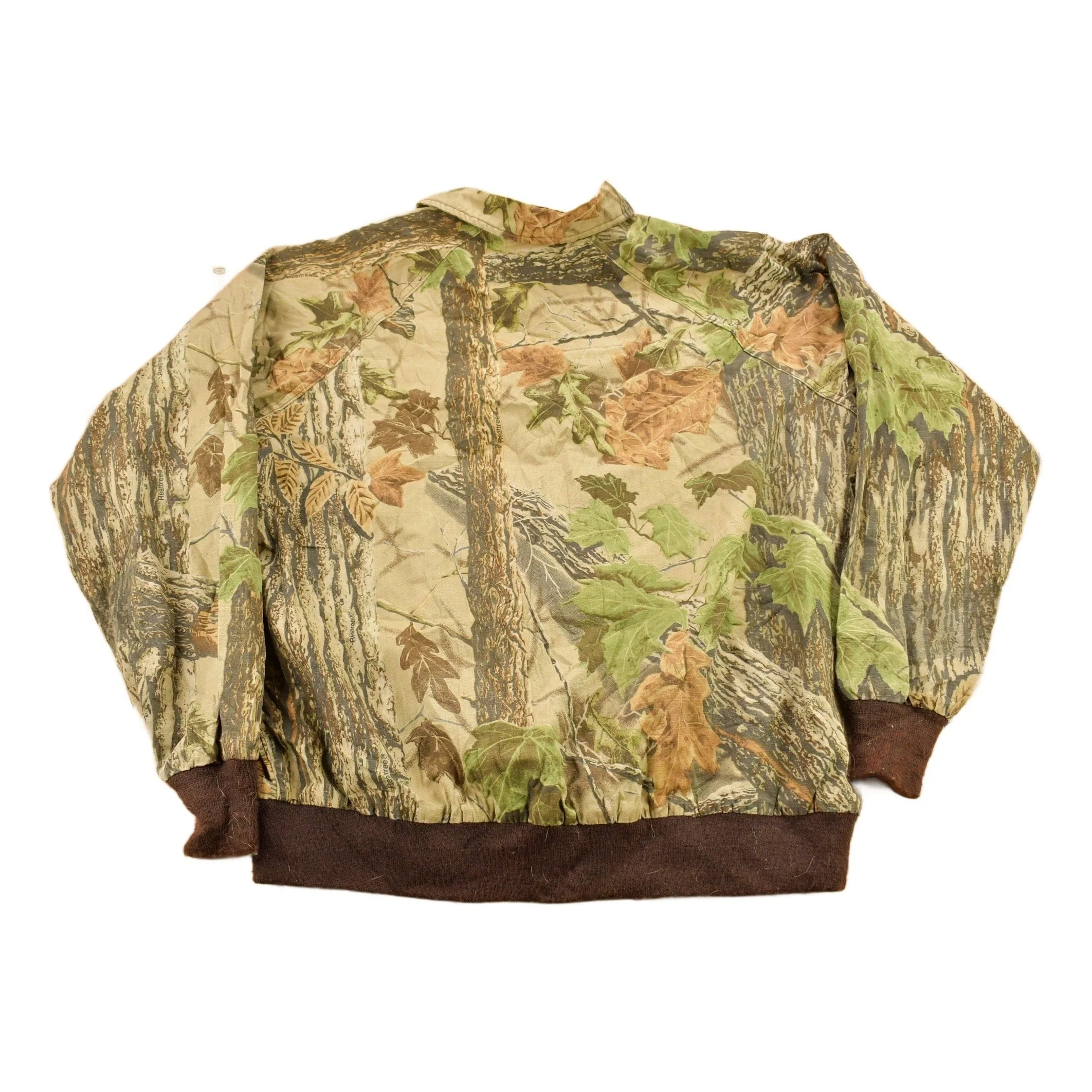 Vintage 1990s Woolrich Tree Camo Windbreaker Jacket Men's XL - Image 2