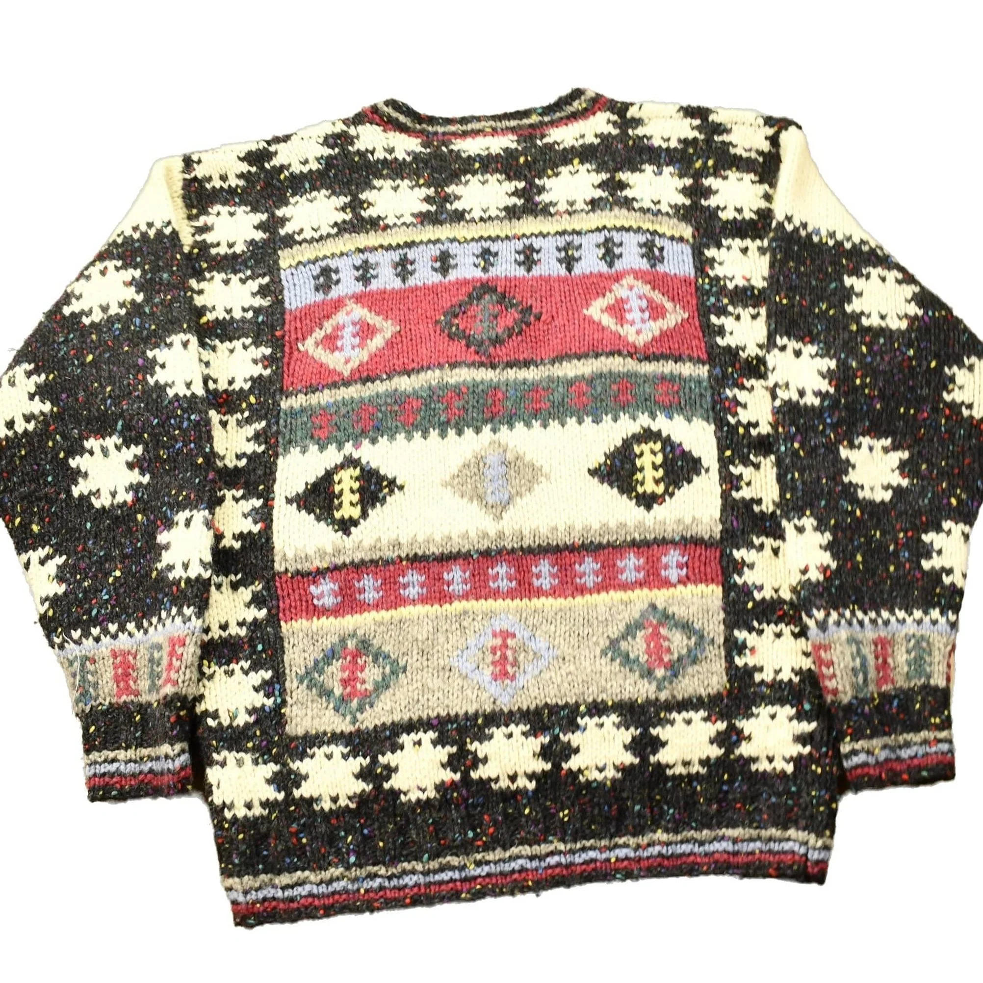 Vintage 1990s Woolrich Woman's 100% Wool Knitted South Western Aztec Design Crewneck Sweater Women's XL - Image 2