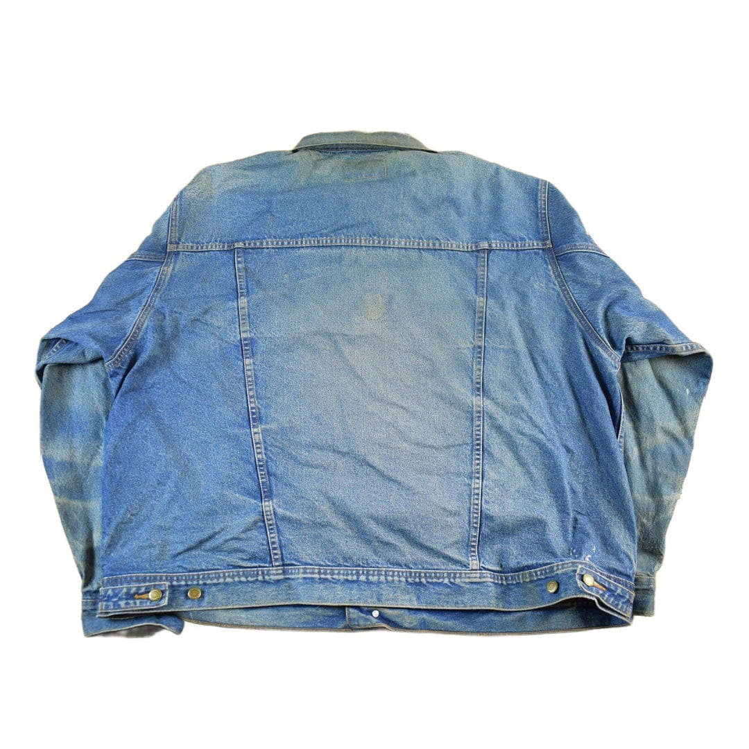 Vintage 1990s Wrangler Rugged Wear Denim Jean Trucker Jacket Men's 2XL - Image 2