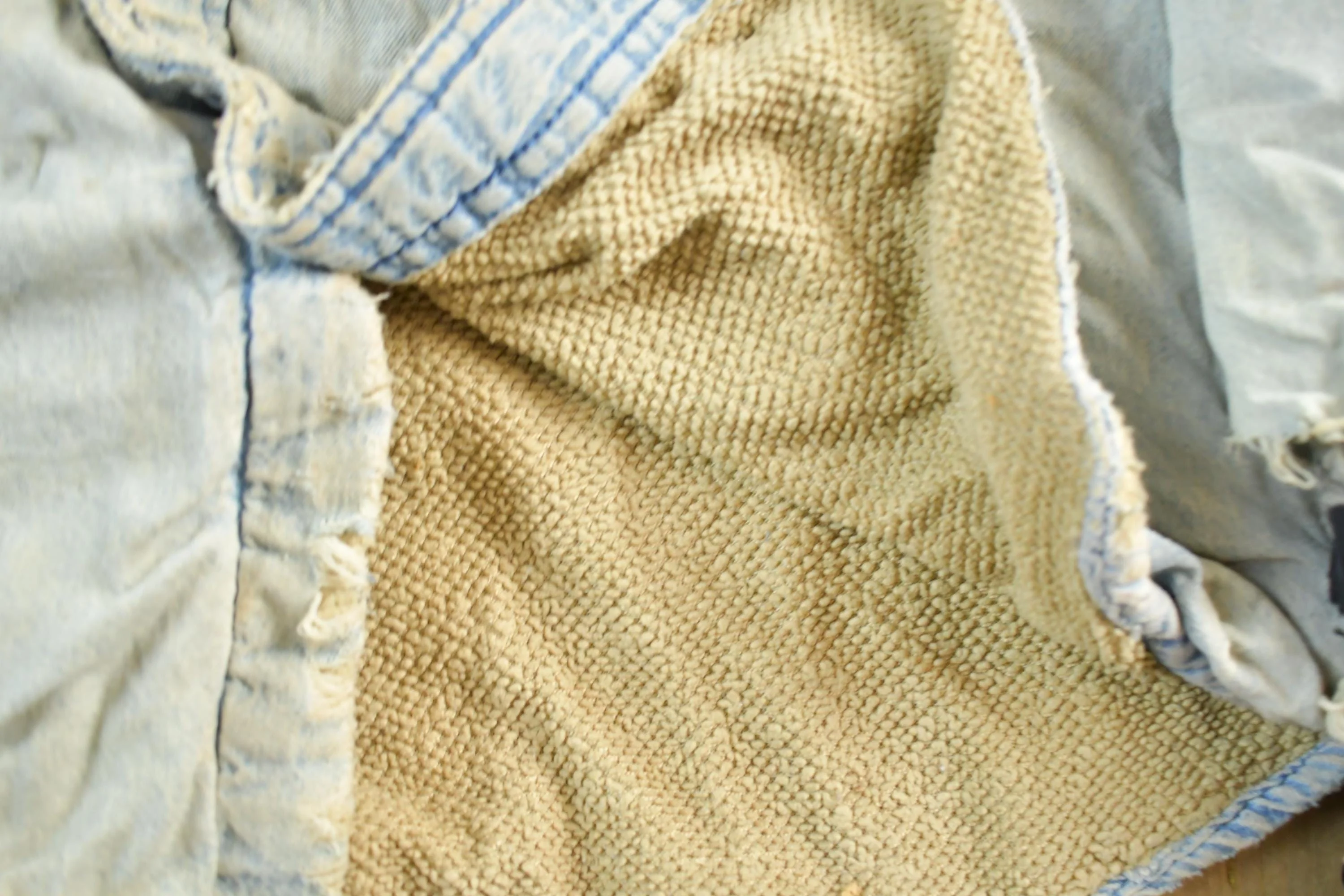 Vintage 1990s Wrangler Thrashed Distressed Lined Denim Button Up Shirt Men's Large - Image 7