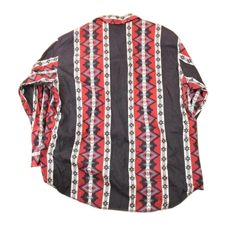 Vintage 1990s Wrangler Western Button Up Shirt Men's XL - Image 2
