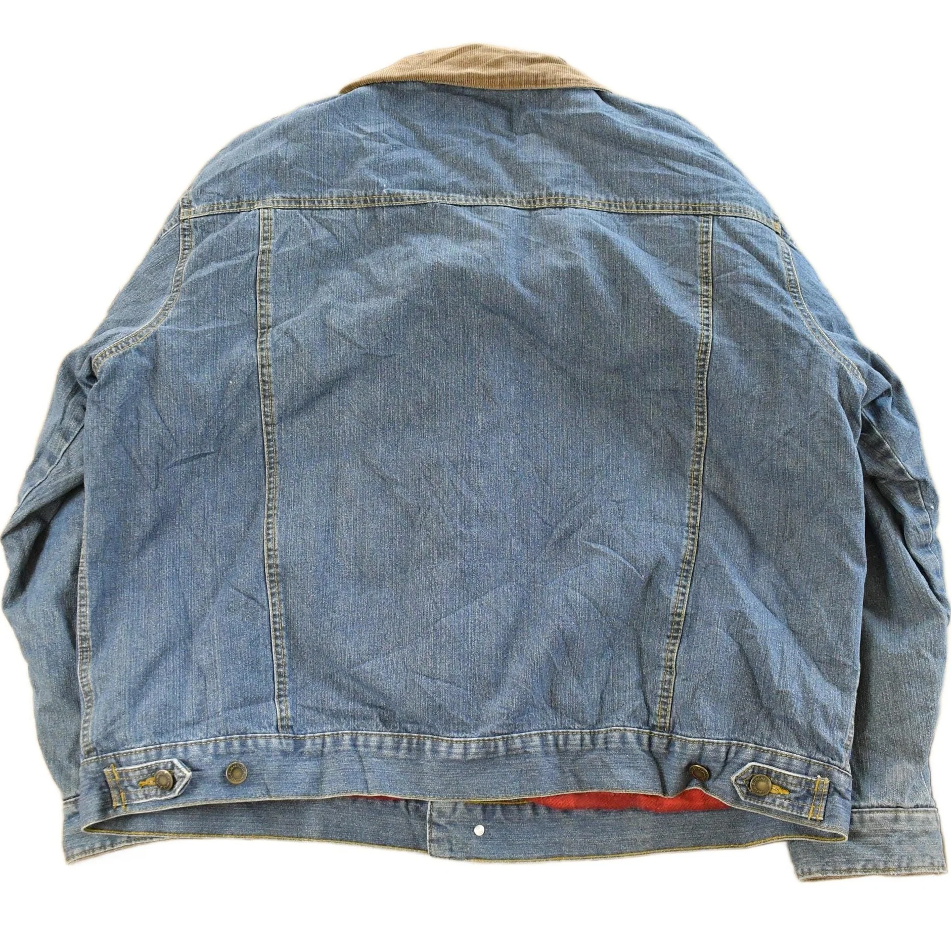 Vintage 1990s Wrangler Western Wear Blanket Lined Jean Jacket Men's XL - Image 2
