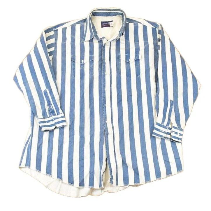 Vintage 1990s Wrangler X Long Tails Western Button Up Shirt Men's XXL