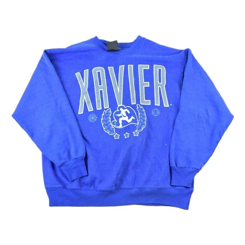 Vintage 1990s Xavier University Crewneck Men's Large