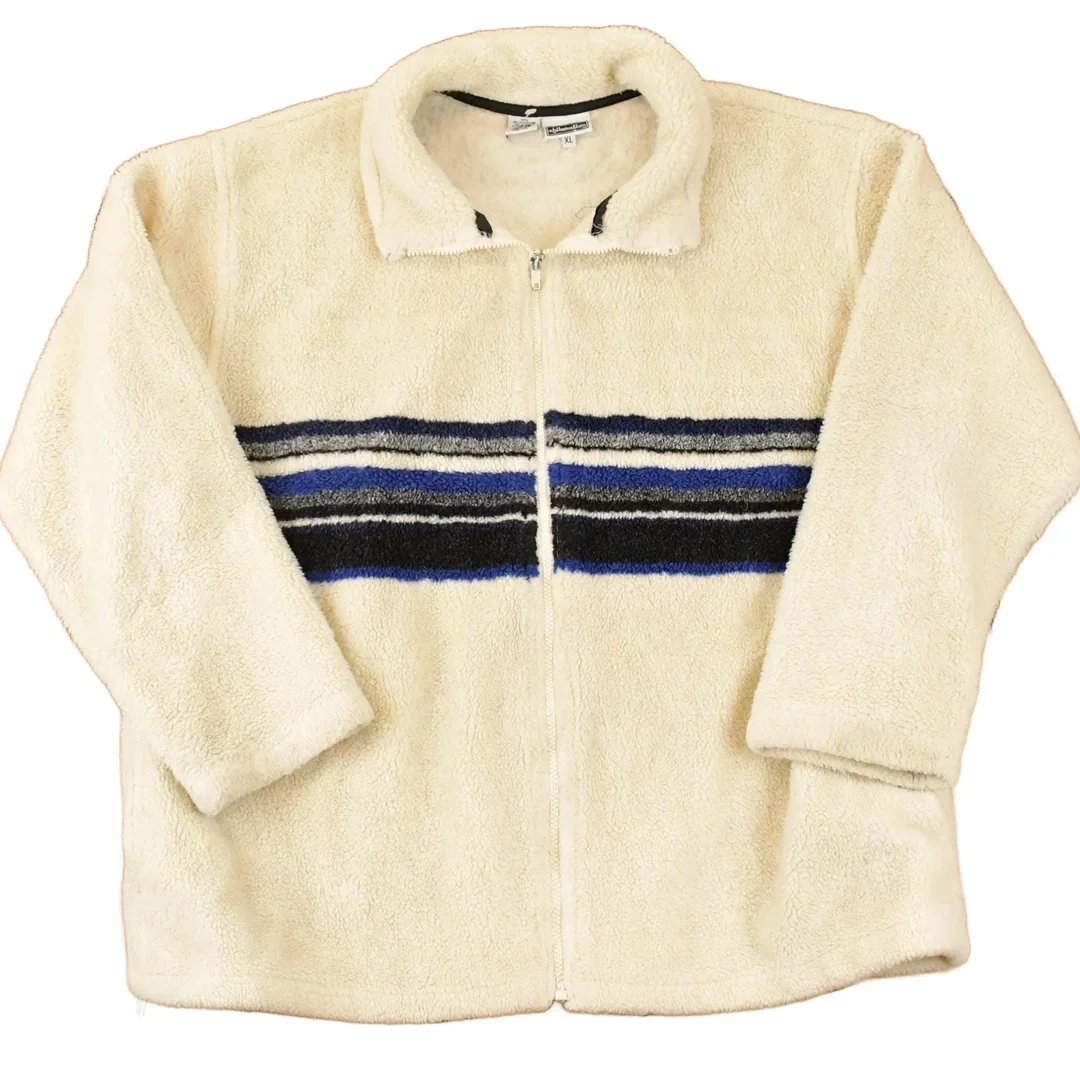 Vintage 1990s Xhilaration Full Zip Fleece Outdoorsman Sweater Mens L