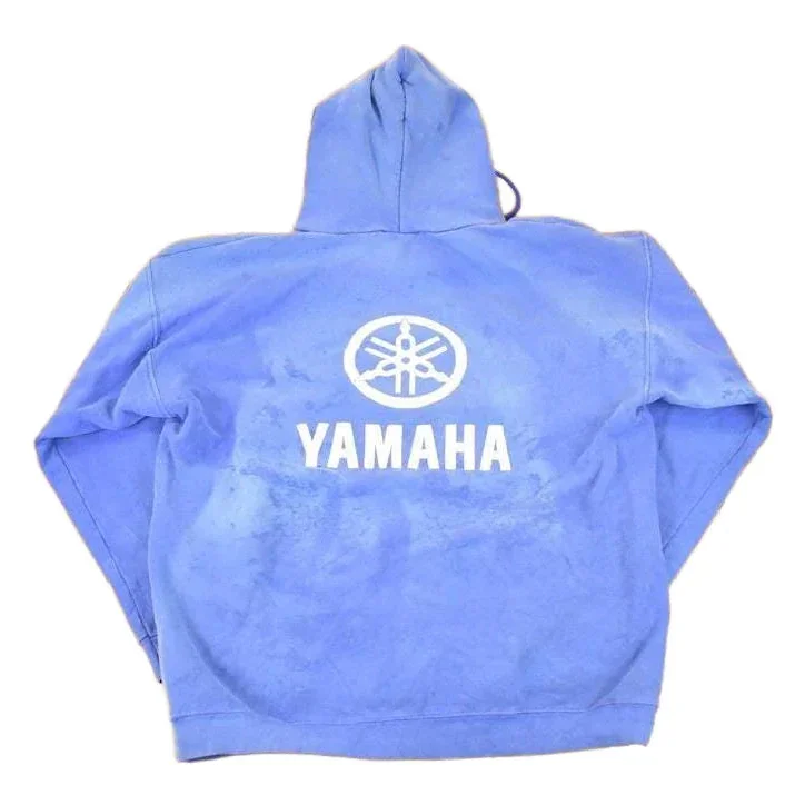Vintage 1990s Yamaha Racing Graphic Print Hoodie Sweatshirt Mens L