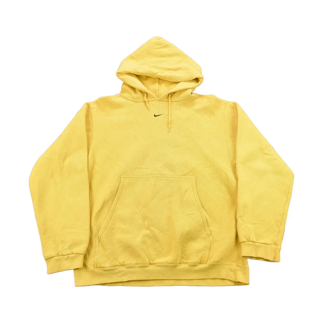 Vintage 1990s Yellow Nike Center Swoosh Hoodie