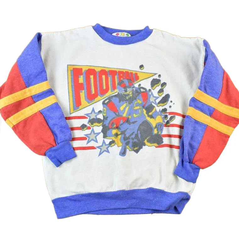 Vintage 1990s Youth Football Crewneck Sweatshirt Youth Small
