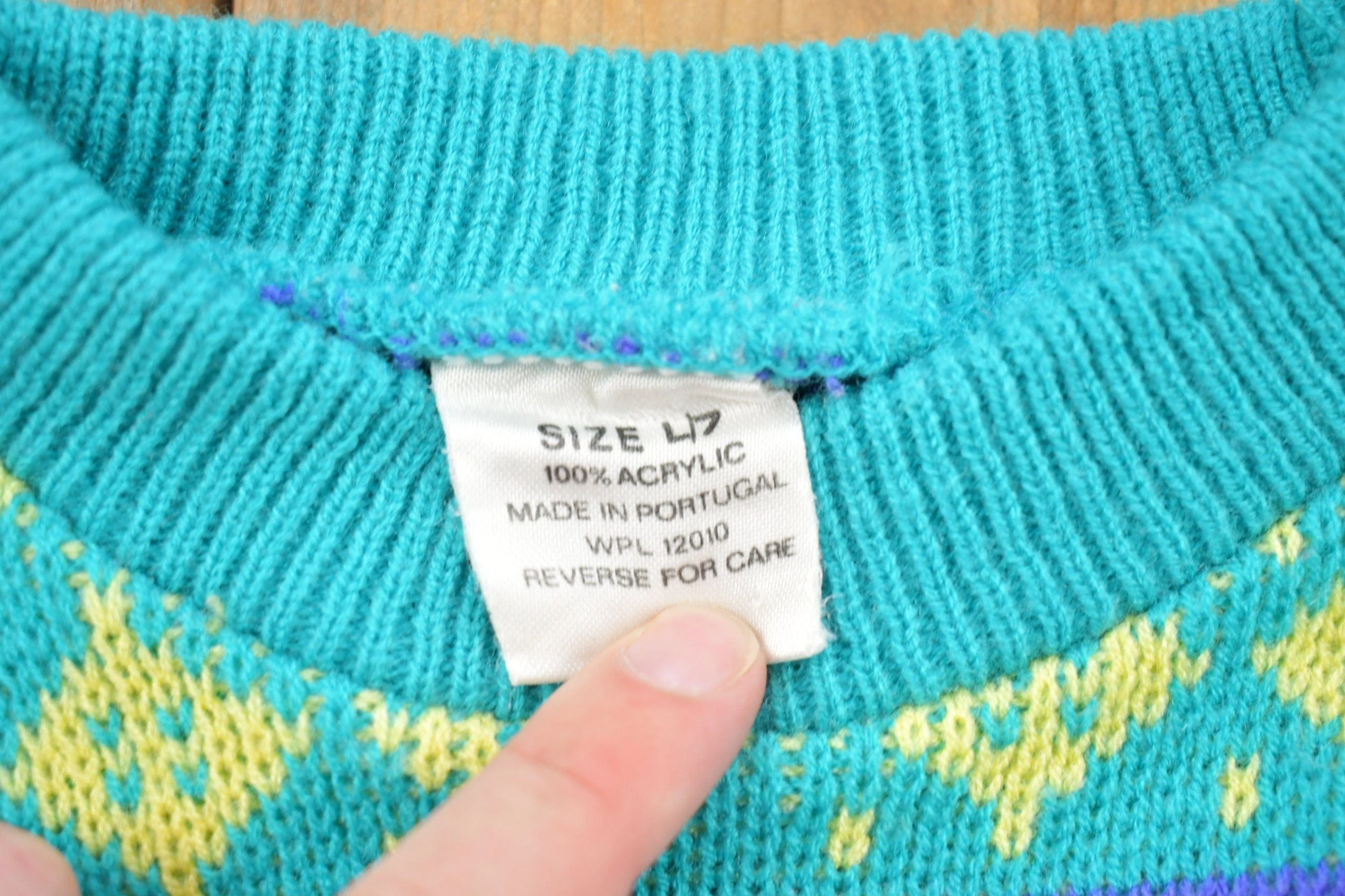 Vintage 1990s Youth Size Knitted Crewneck Sweater Youth S - Image 3
