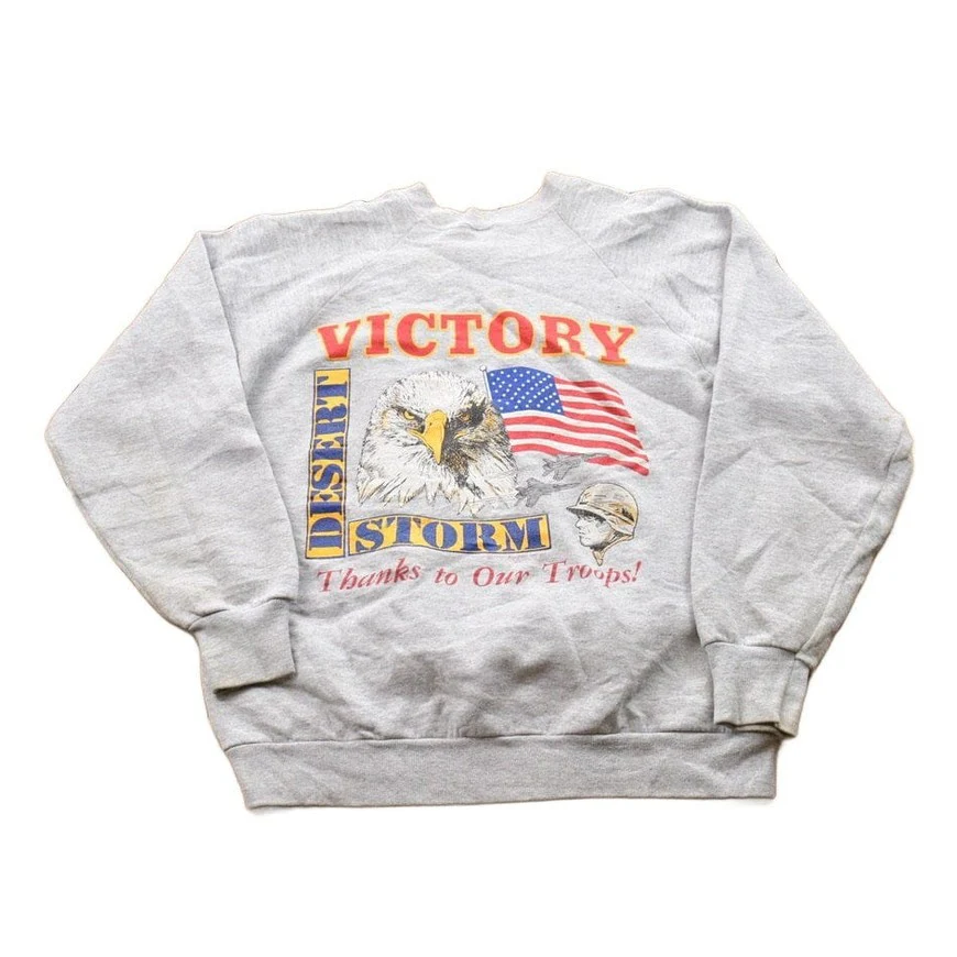 Vintage 1991 Desert Storm Crewneck Sweatshirt Men's Small - Image 2