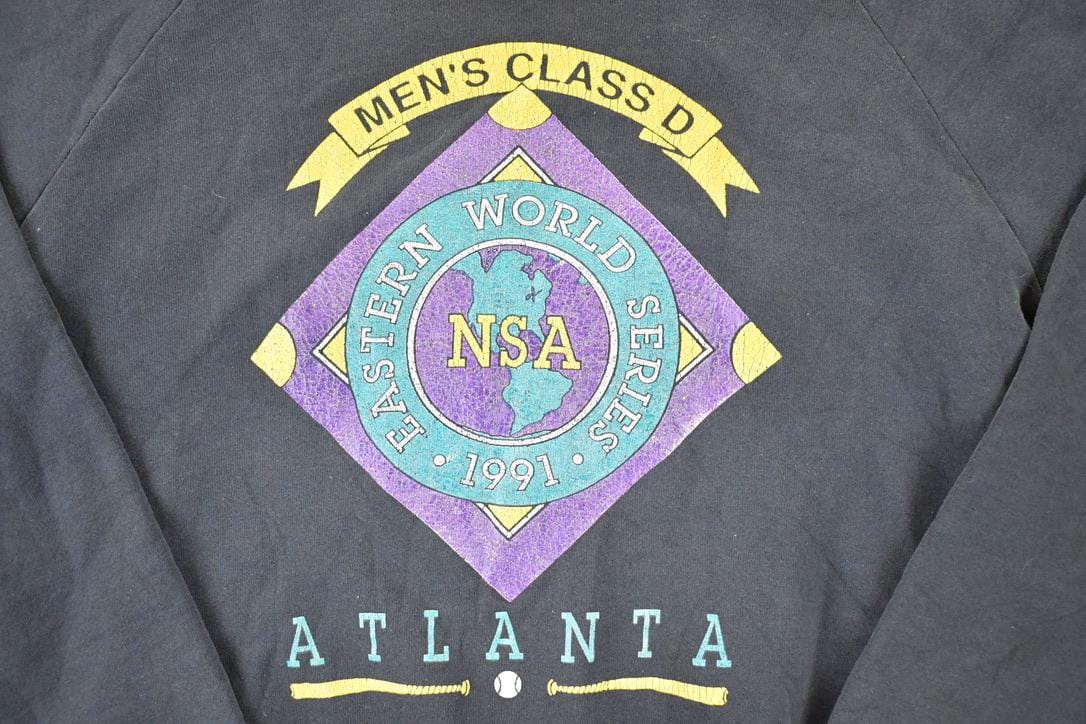 Vintage 1991 Eastern World Series AtlantaBaseball Crewneck Sweatshirt Men's L - Image 3