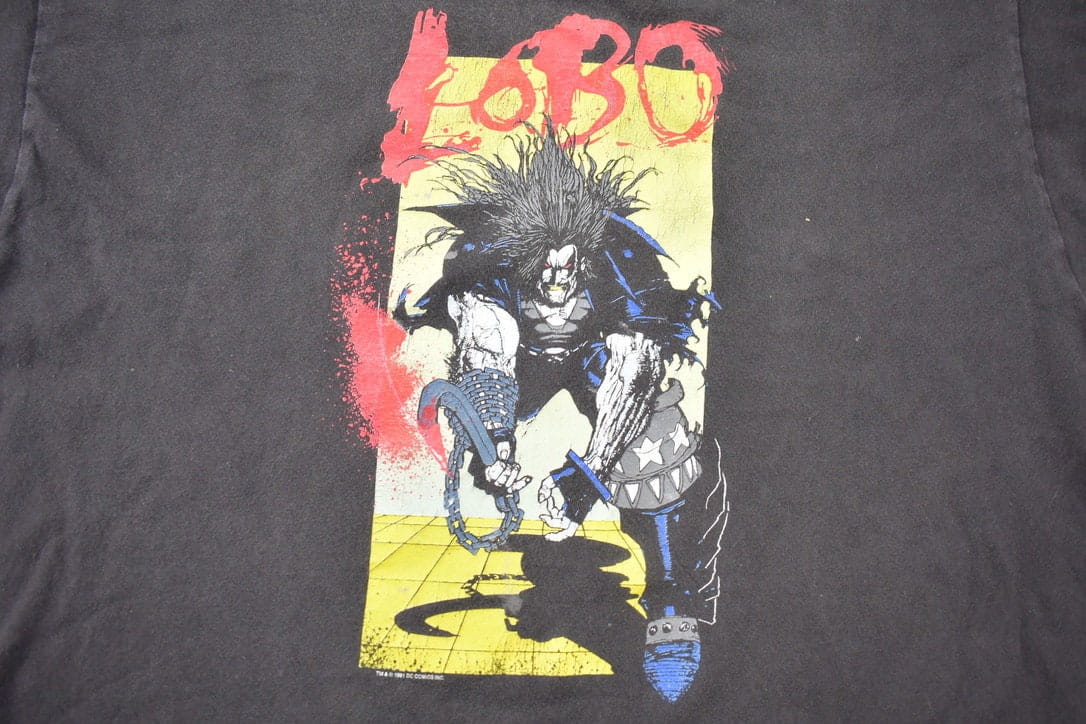 Vintage 1991 Lobo DC Comics Graphitti Promo T-shirt Men's XL - Image 3