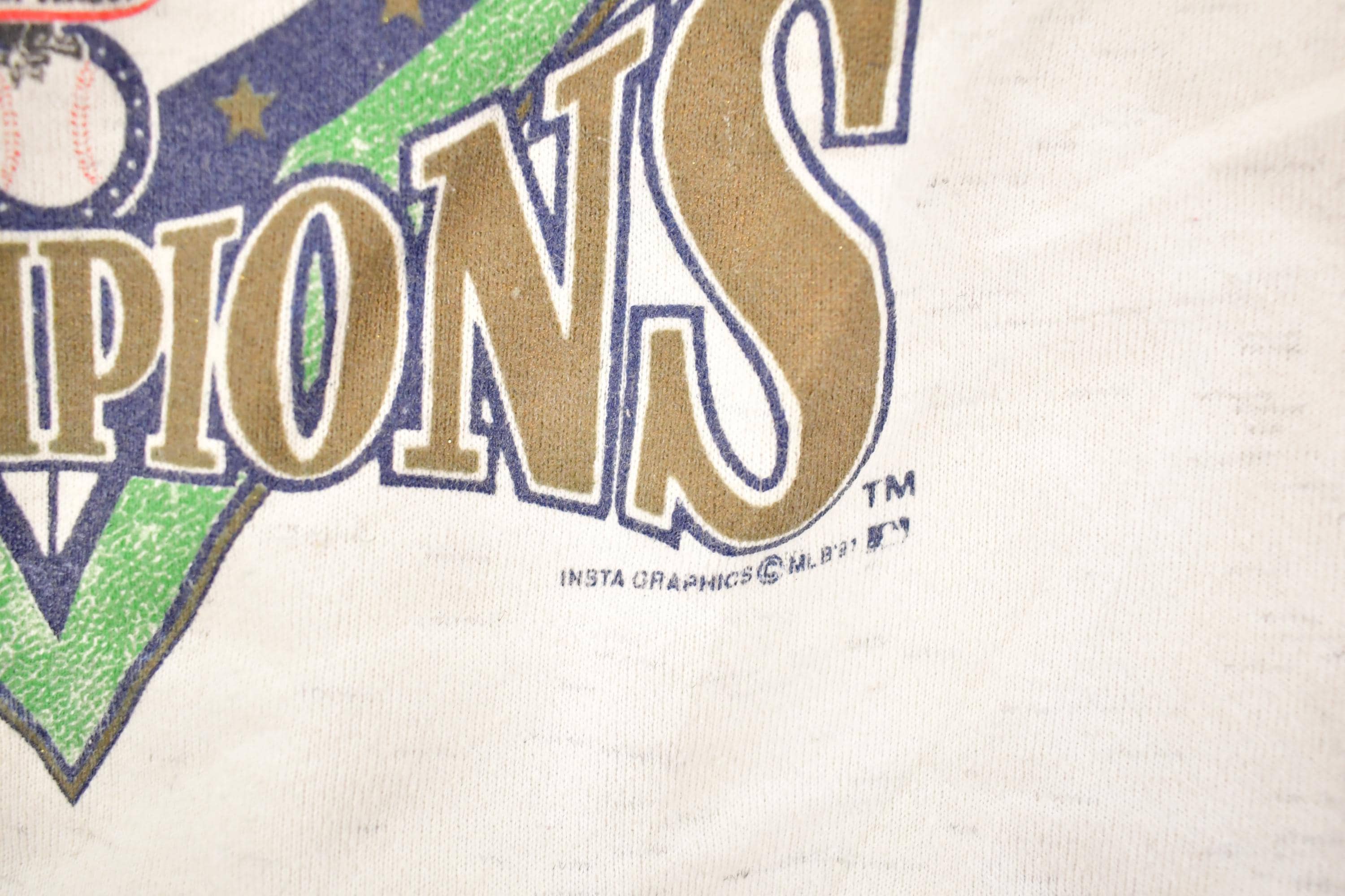 Vintage 1991 Minnesota Twins Champions MLB Crewneck Sweatshirt Men's L - Image 4