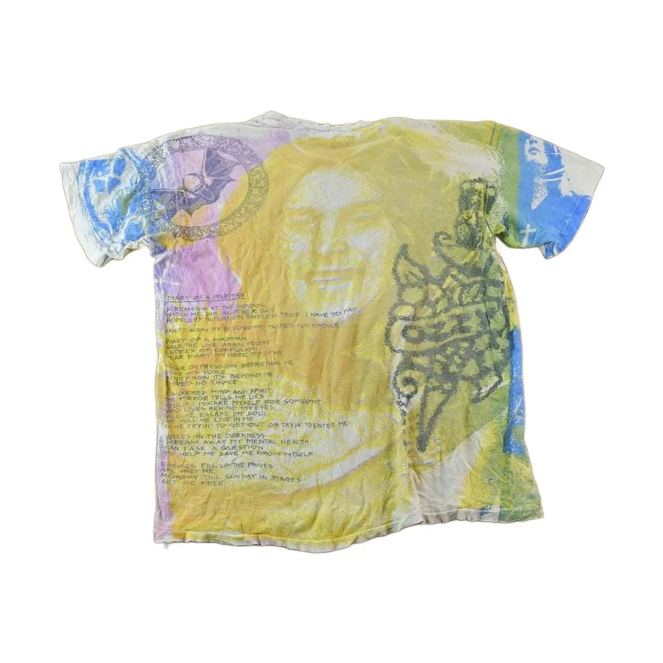 Vintage 1991 Ozzy Osbourne All Over Print Rare Band T-shirt Men's XL - Image 2