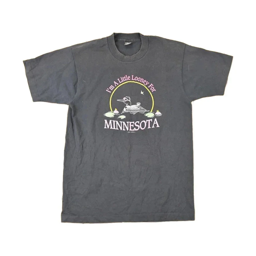 Vintage 1991 Screen Stars Best T SHirt Factory Minnesota Loon Souvenir T-Shirt Men's M