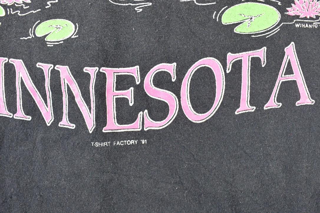 Vintage 1991 Screen Stars Best T SHirt Factory Minnesota Loon Souvenir T-Shirt Men's M - Image 4
