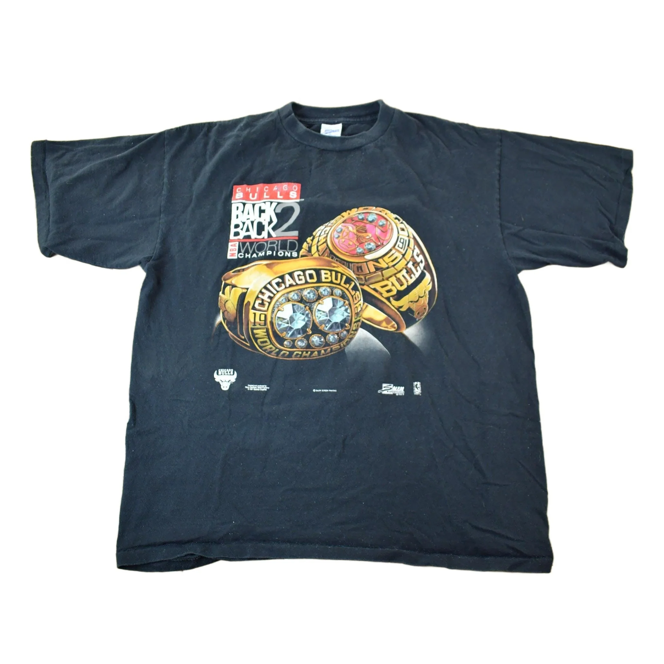 Vintage 1992 Chicago Bulls NBA World Champions Graphic T-Shirt Men's XL