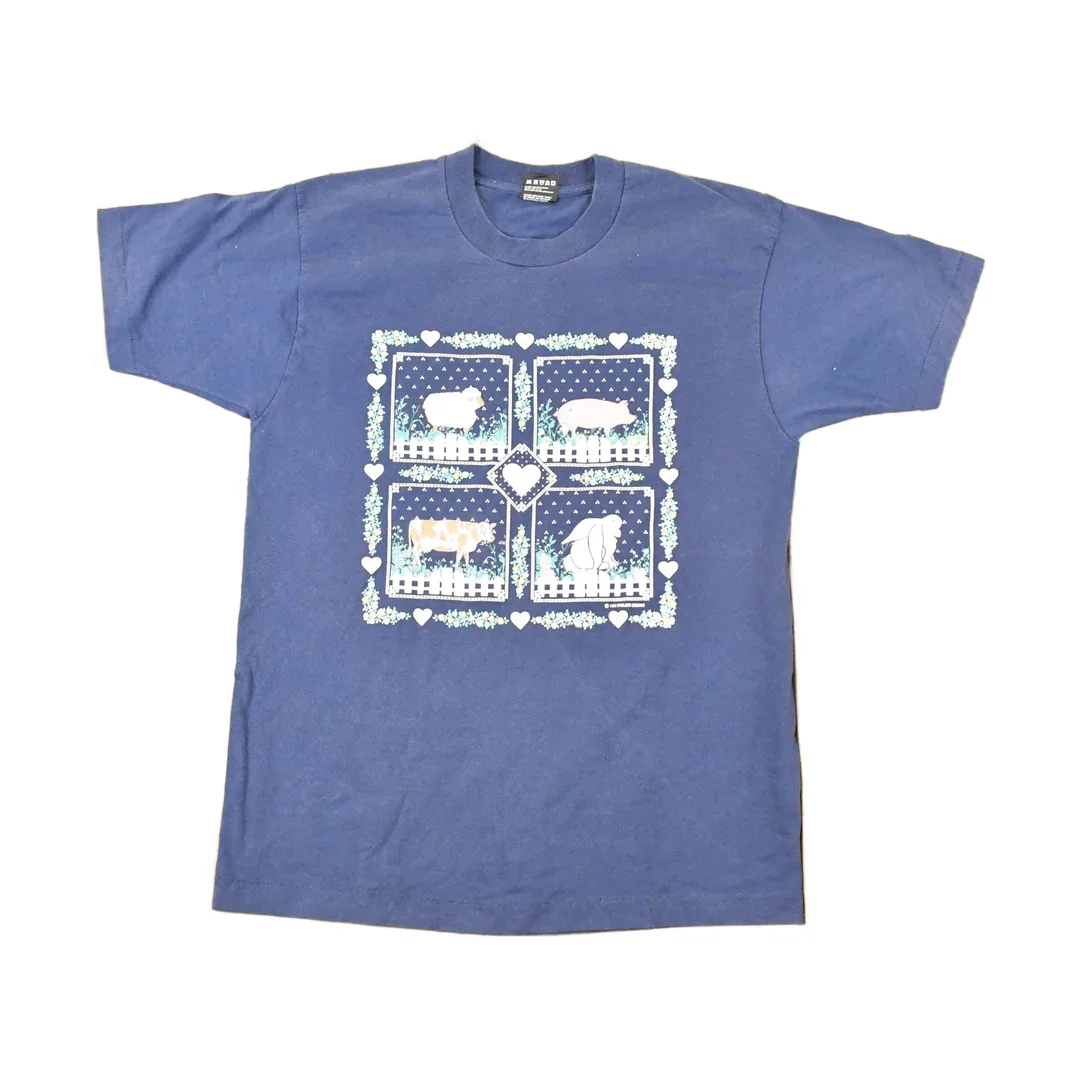 Vintage 1992 Endless Designs Farm Theme Souvenir Travel T-Shirt Men's L