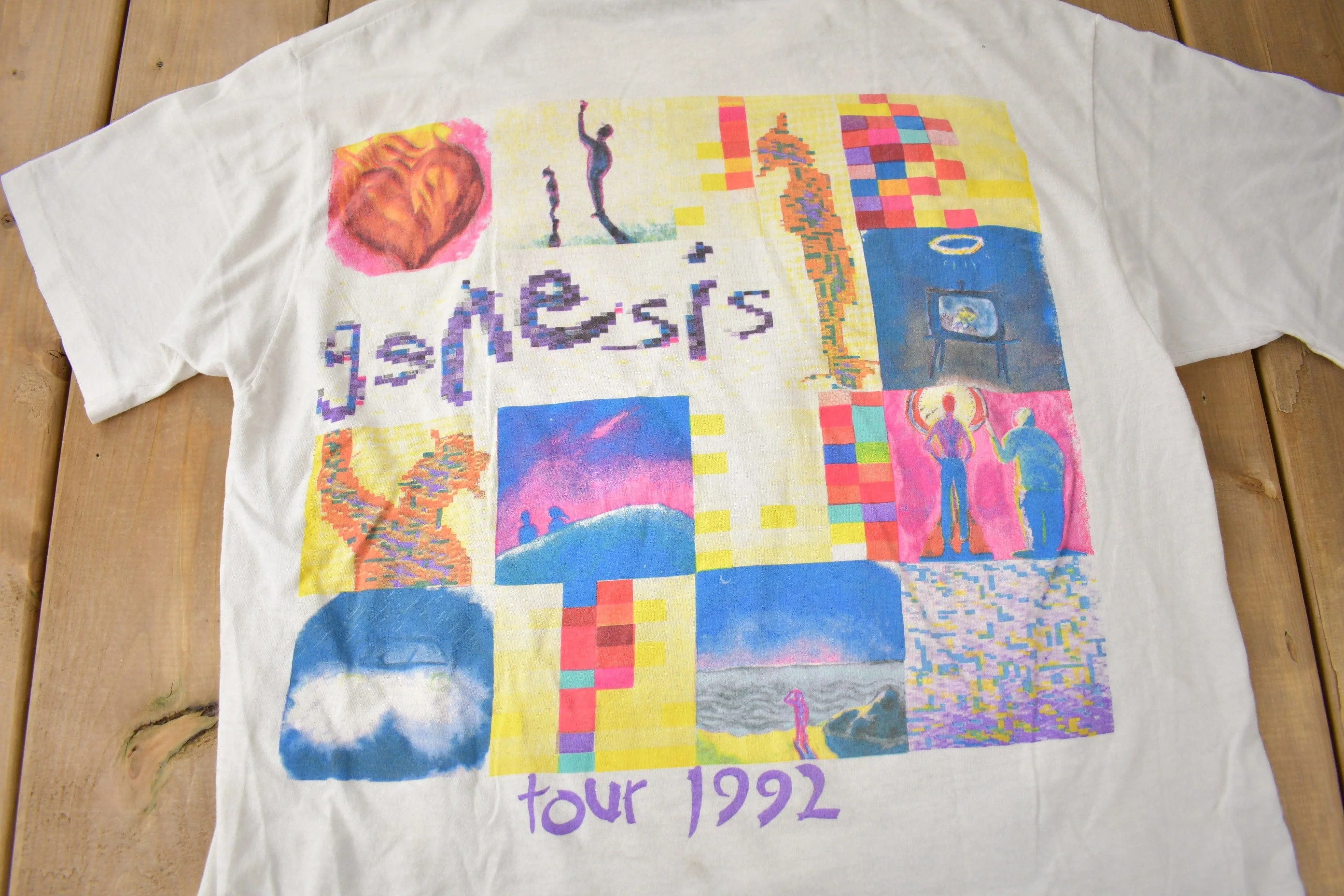 Vintage 1992 Genesis Tour Single Stitch Graphic Band Tee Made in USA Size XL - Image 4