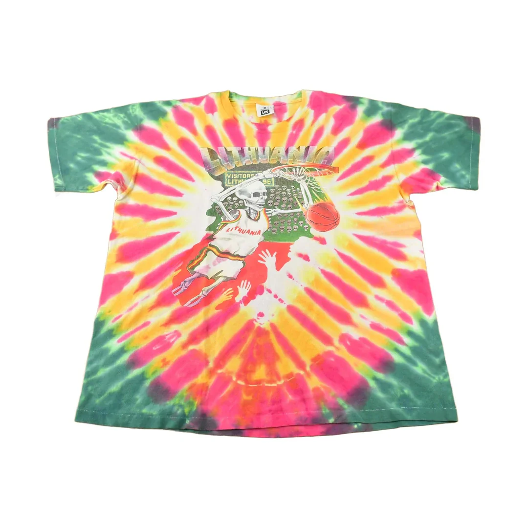 Vintage 1992 Grateful Dead Lithuania Barcelona All Over Print Band T-shirt