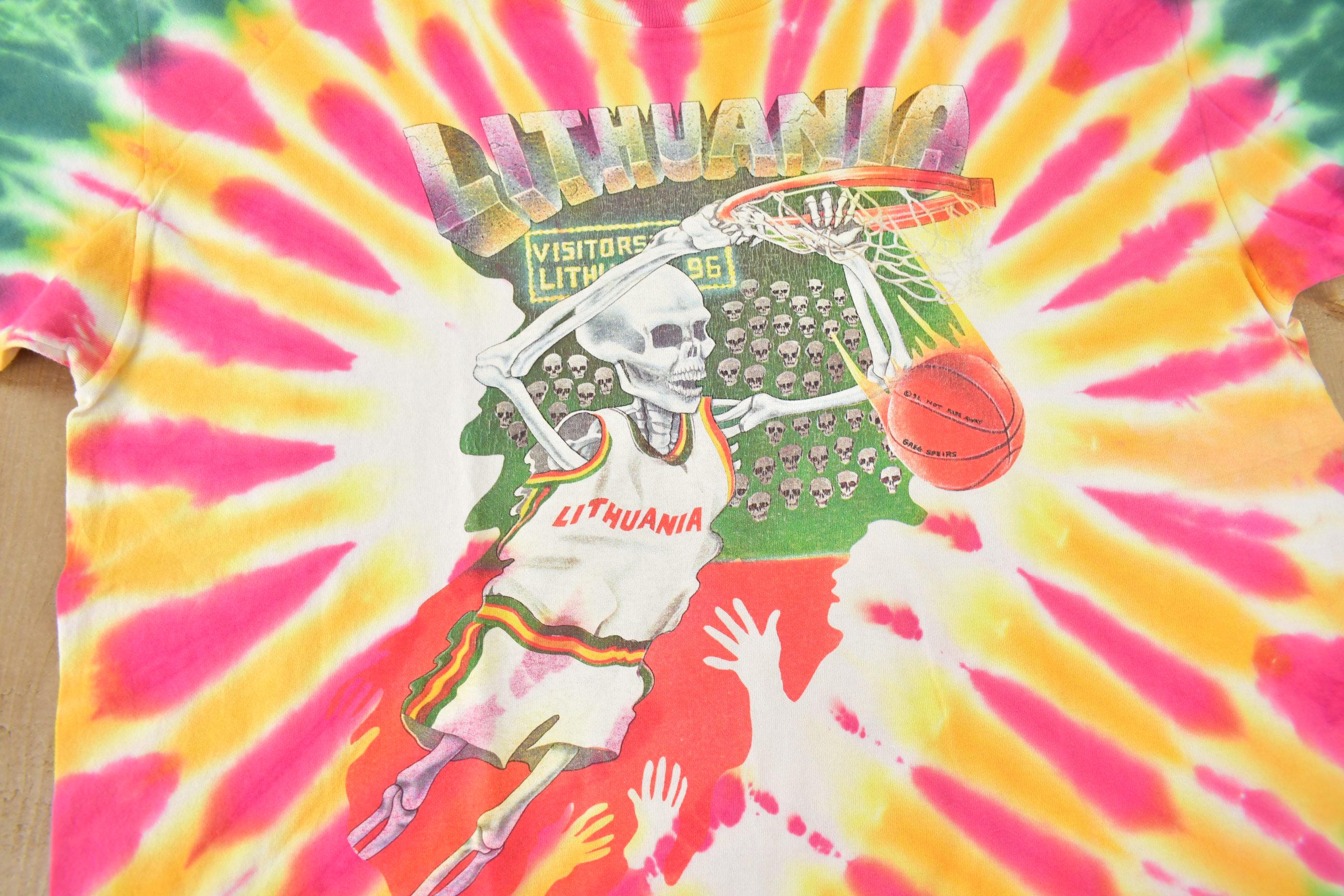 Vintage 1992 Grateful Dead Lithuania Barcelona All Over Print Band T-shirt - Image 3
