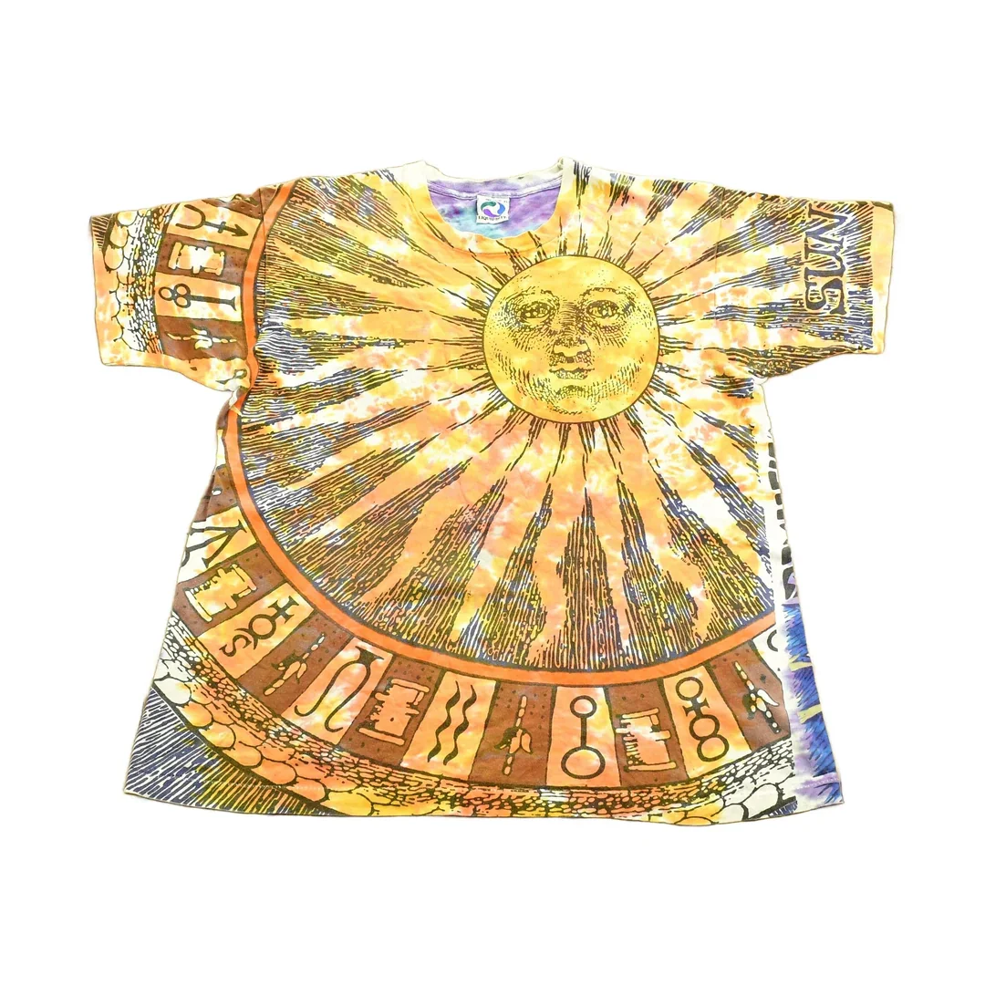 Vintage 1992 Liquid Blue Sun & Moon T Shirt