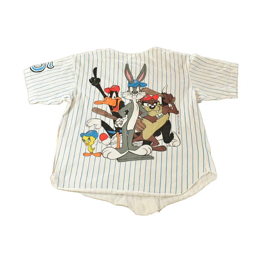 Vintage 1992 Looney Tunes Baseball Jersey Shirt Men's XL