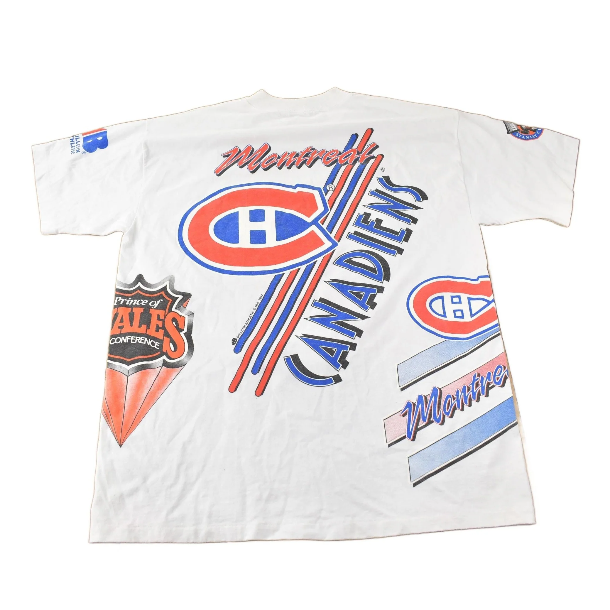 Vintage 1992 Montreal Canadiens NHL All Over Print Graphic T-Shirt Men's 3XL - Image 2